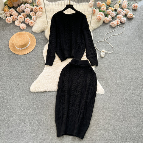 Thermal Sweater&Skirt Twisted 2Pcs