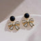 Black Bow Design Earrings