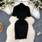 High-end Beaded Slim Knitted Dress