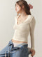 Niche V-neck Slim Ribbed Knitwear