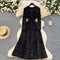 Elegant Glossy Sequined Velvet Dress