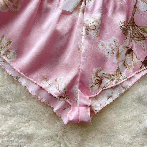 Lace Camisole&Floral Panties 2Pcs