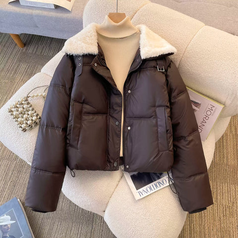 Furry Doll Collar Cotton Jacket