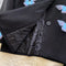 3D Blue Butterfly Black Blazer