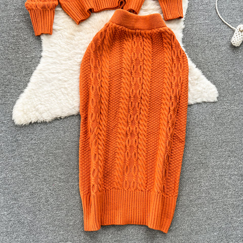 Thermal Sweater&Skirt Twisted 2Pcs