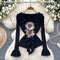 Ruffled Collar 3D Flower Knitwear