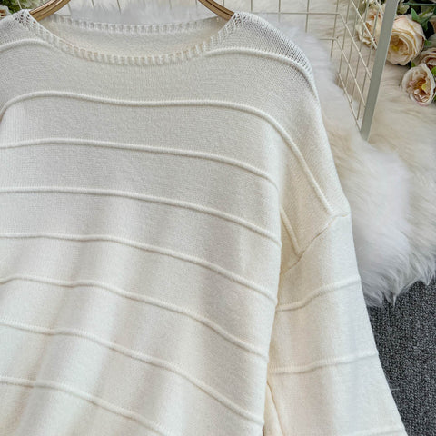 Sweater&Trousers White Sportswear 2Pcs