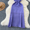 Premium Round Collar Knitted Vest Dress