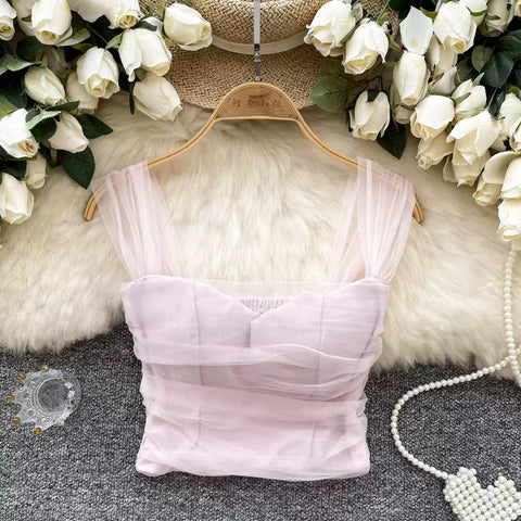 Fairy Mesh Padded Camisole Top