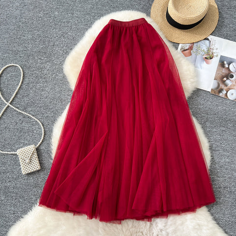 Fairy A-line Puffy Mesh Skirt