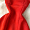 High-end Off-shoulder Puffy Red Dress