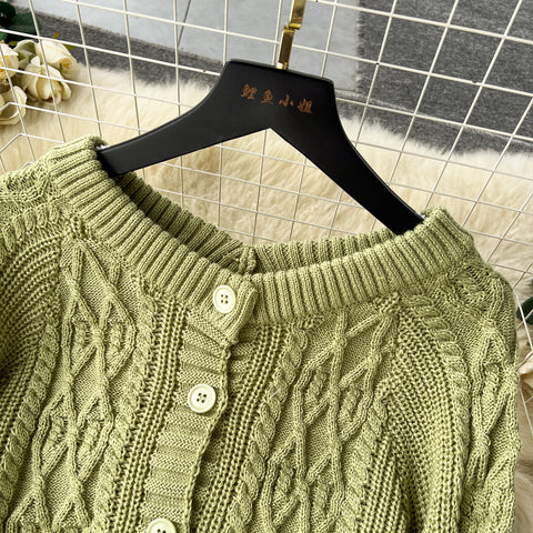 Twisted Cardigan&Skirt Thermal 2Pcs