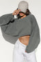 Midriff Baring Oversized Knitted Sweatshirt