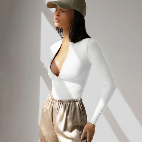 Sexy Zipped Bodycon Knitted Jumpsuits