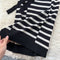 Black&White Striped Knitted Dress