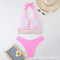 Tight Solid Color Backless Bikini