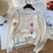 Sweetie 3D Flower Decorated Cardigan