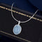 Silver Aquamarine Pendant Necklace