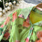 Floral Printed Layered Shirt Dress