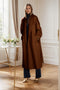 Thickened Lapel Extra-long Trench Coat