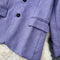 Korean Style V-neck Purple Blazer