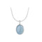 Silver Aquamarine Pendant Necklace