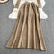 Faux Two-pieces Knitwear & Skirt 2Pcs