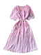 Niche 3d Pink Floral Ruffled Dress