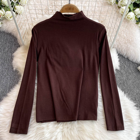 Turtleneck Sweater&Plaid Dress 2Pcs