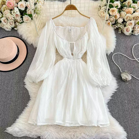 Sexy Low-cut Puffy Short Dress