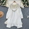 Soft Cardigan&Pleated Dress Knitted 2Pcs