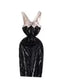 Knotted Bow-tie Sequined Slip Dress