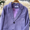 Korean Style V-neck Purple Blazer