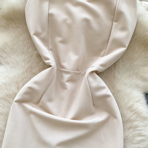 Mesh Patchwork Fishtail Slip Dress