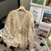 Fairy V-neck Ruffled Mesh Cardigan