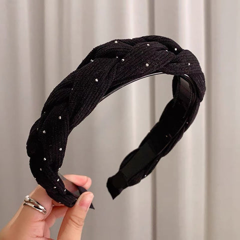 Beaded Non-slip Twisted Knot Hairbands