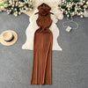 Casual Hooded Slim-fitting Sleeveless Dress