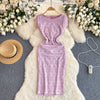 Sweetie Hip-wrapping Pink Lace Dress