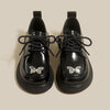Round Toe Butterfly Lace-up Leather Shoes