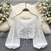 Fairy Lace-up Hollowed Short Top