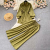 Loose-fitting Shirt&Pleated Trousers 2Pcs