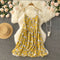 Bohemian Floral Printed Halter Dress