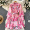 Ethnic Ruffled Floral Printed Dress