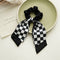 Black&White Houndstooth Ribbon Hair Accessories