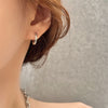High-end Silver Circle Earrings