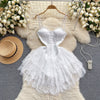 High-end Lace Puffy Slip Dress