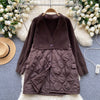 Faux Two-pieces V-neck Sweater Jacket