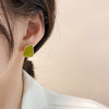 Green Irregular Shape Earrings