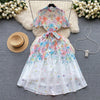Fairy Colorful Floral Chiffon Dress