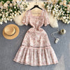Vintage Beaded Pink Lace Dress
